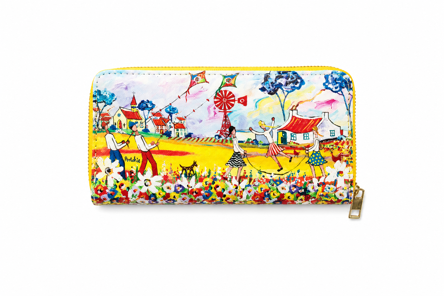 Large Purse - Kite Flyers and Girls Skipping