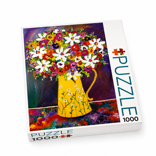 Puzzle - 1000 pcs Flowers in a Yellow Vase