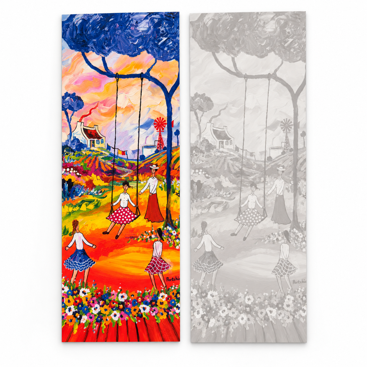Portchie Bookmark - Girl on the Swing