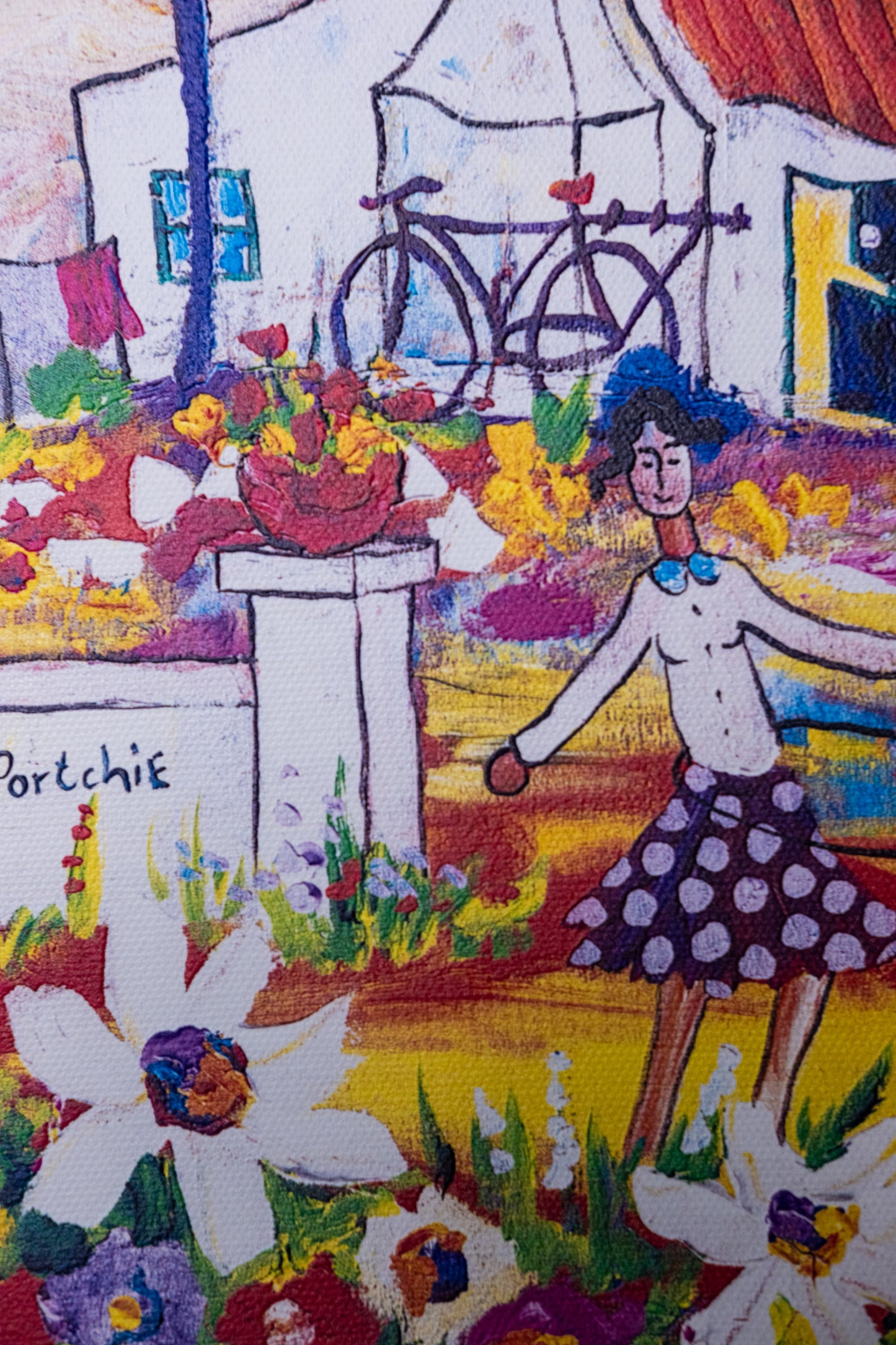 Textured Canvas "Hula Hoop In The Afternoon"