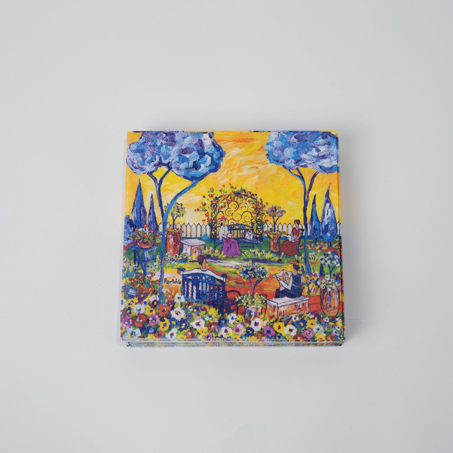 Reading In The Garden Paper Napkins