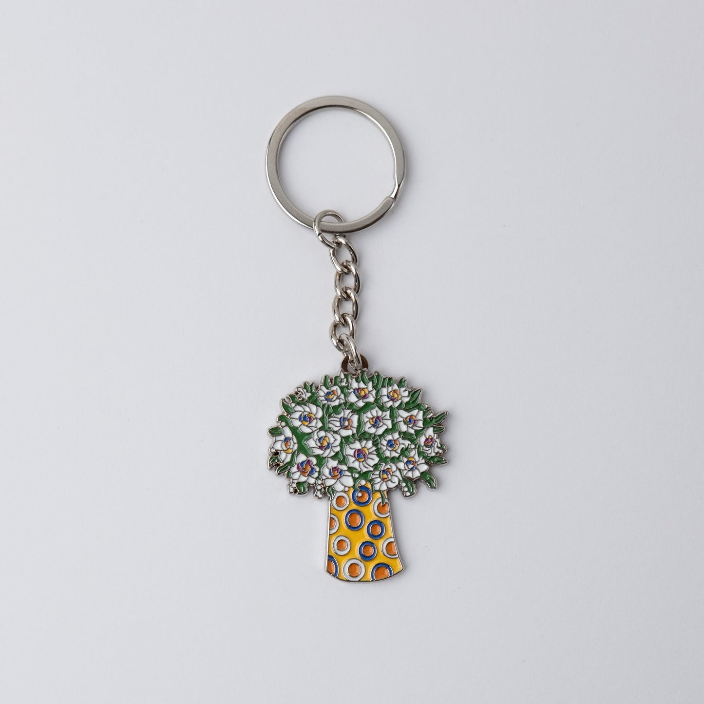 Flowers In Yellow Vase Key Ring