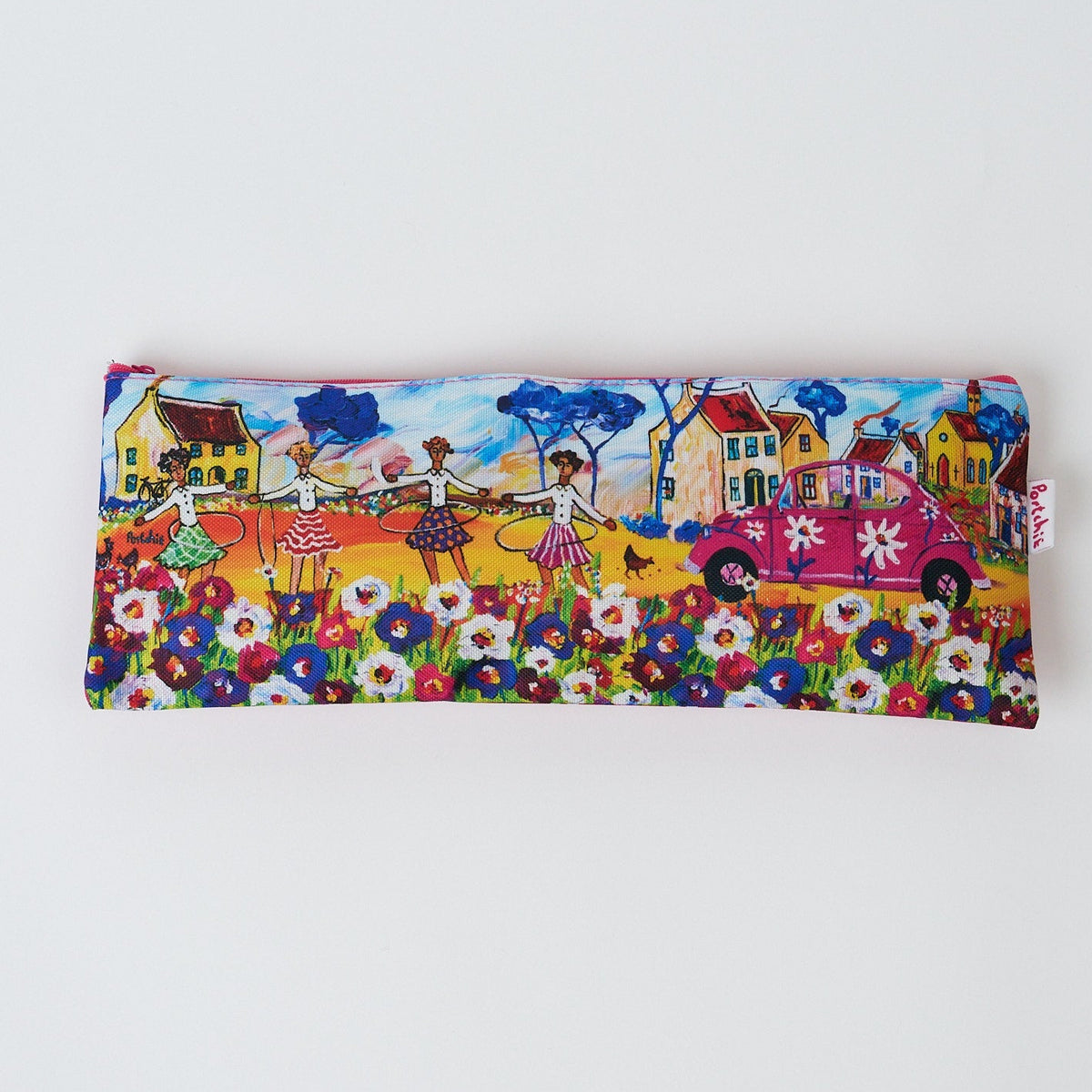 Pencil Bag - Pink Beetle/Girls Hula Hoop