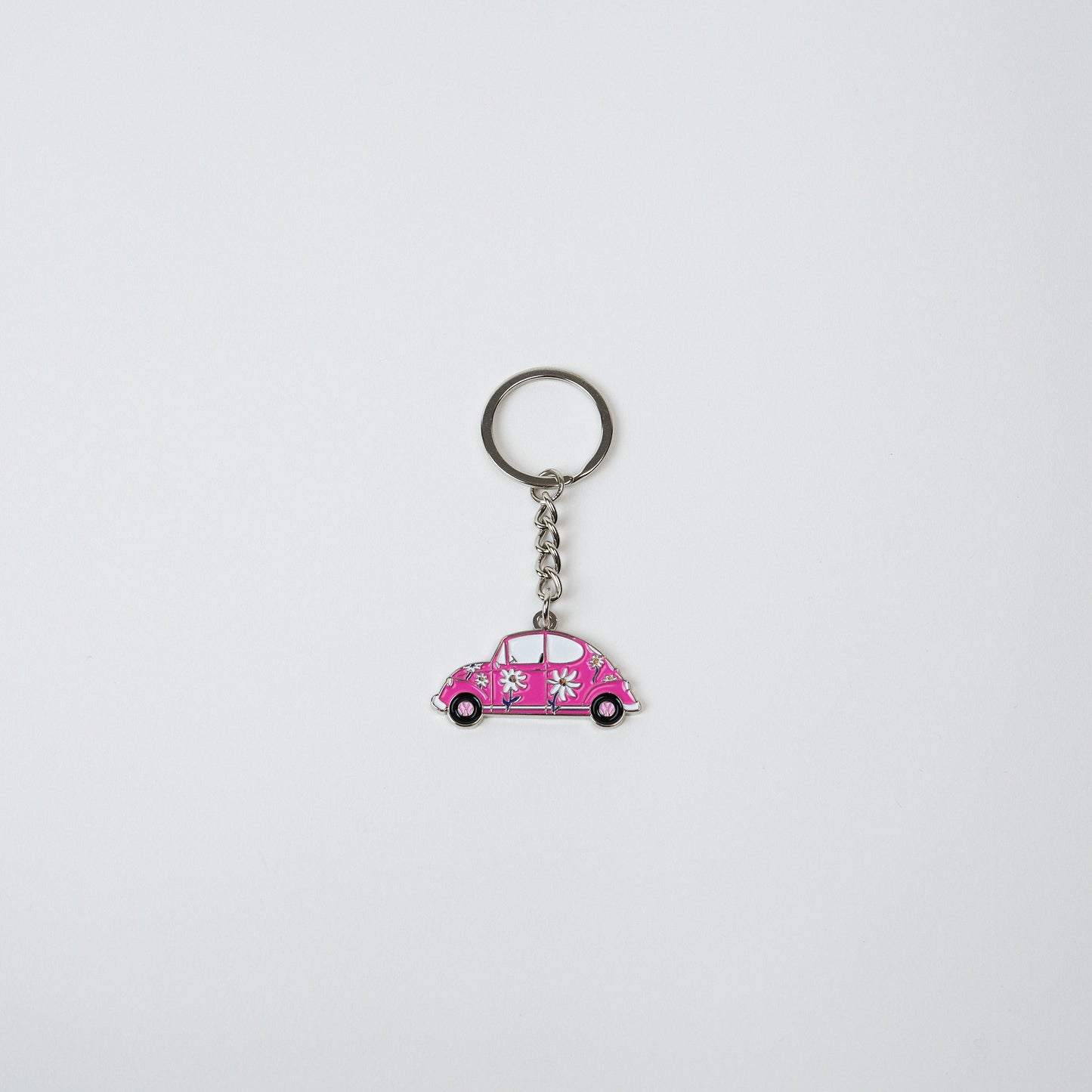 Pink Beetle Key Ring