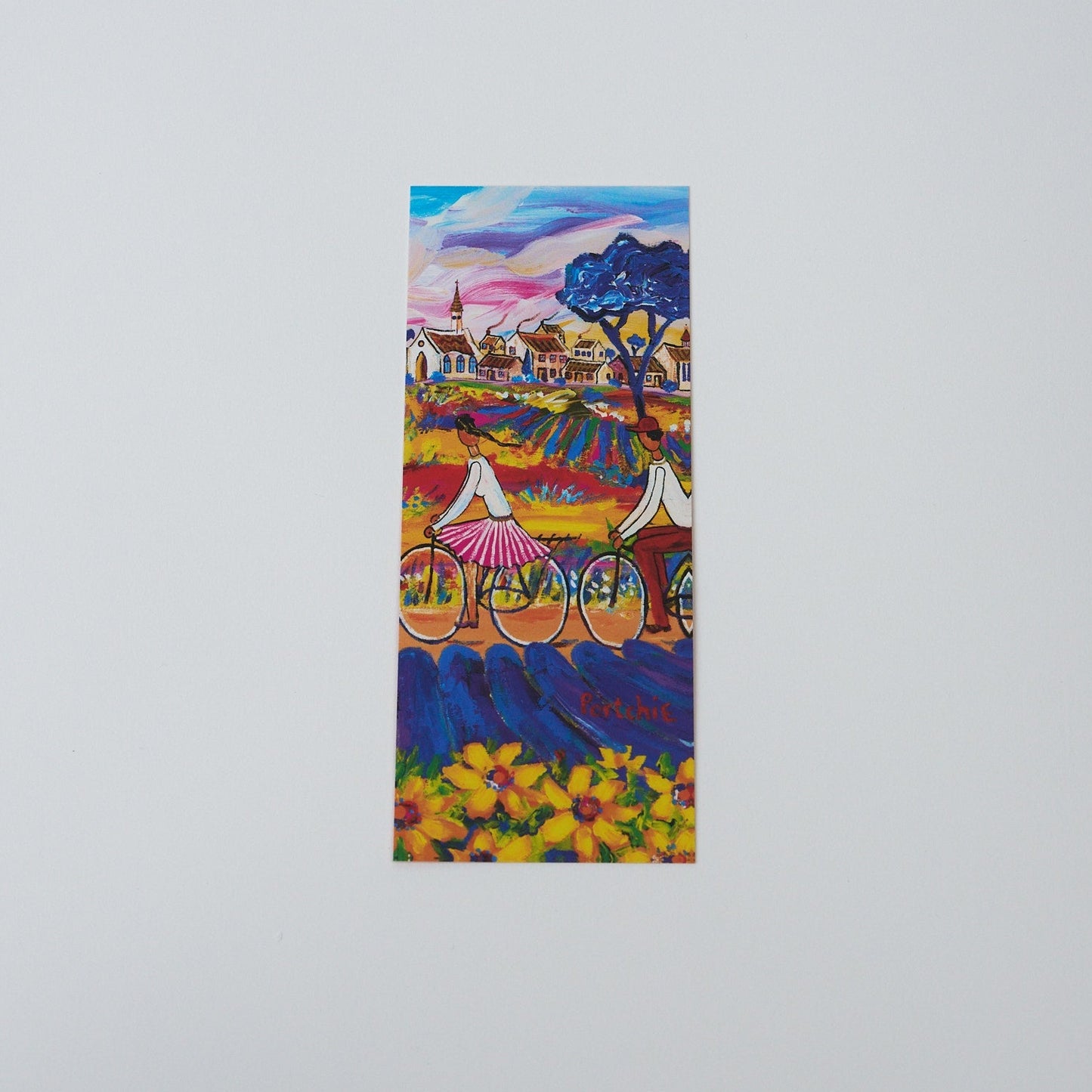 Bookmark - Cycling Through Lavender Fields