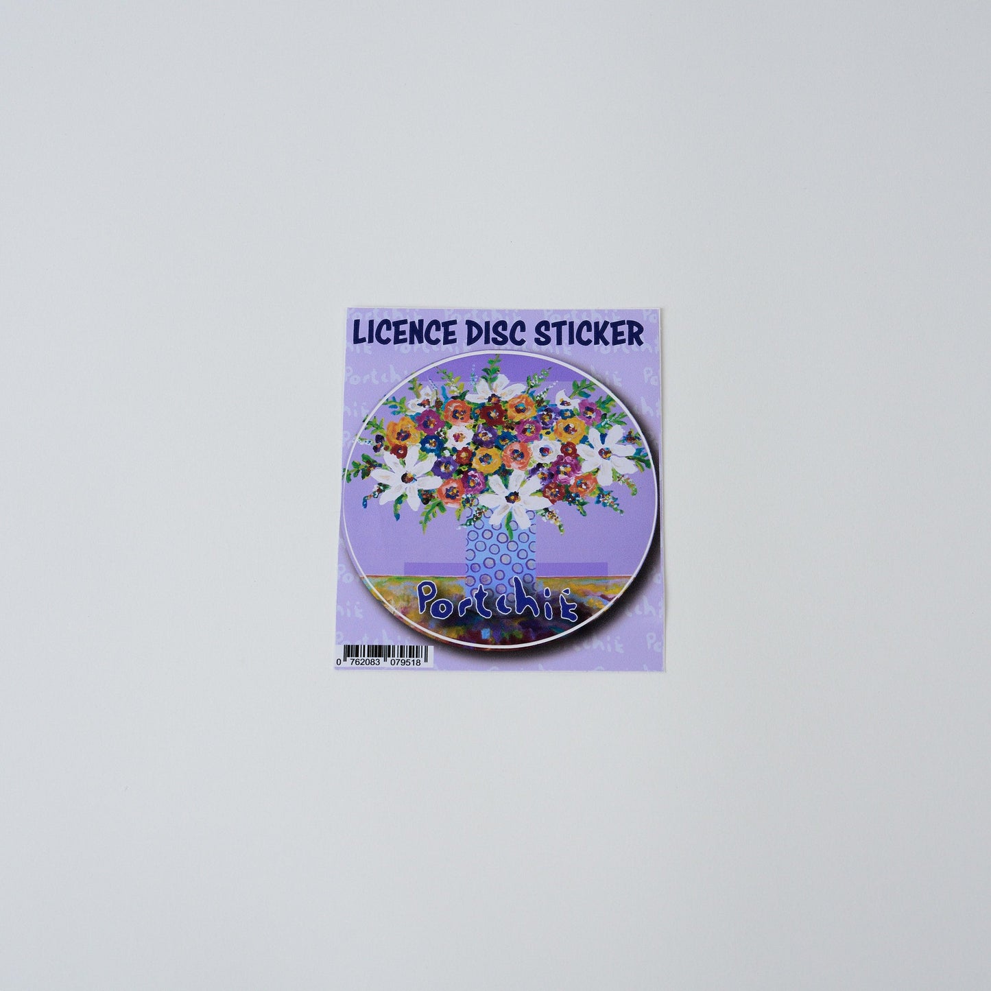 Purple Flowers License Disc Stickers