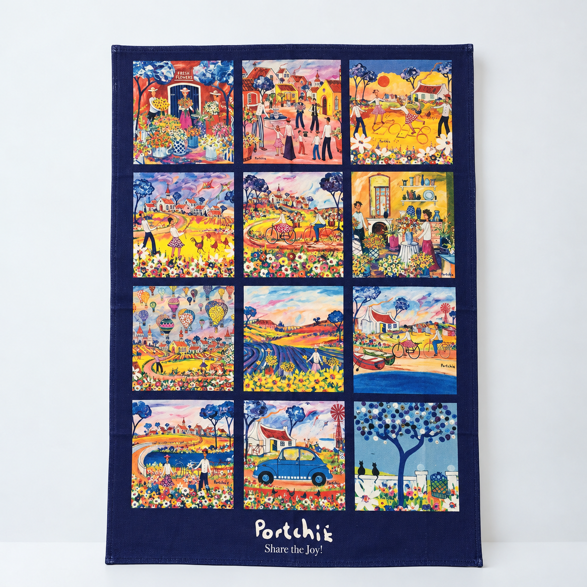 Portchie Tea Towel featuring artwork by South African artist Portchie