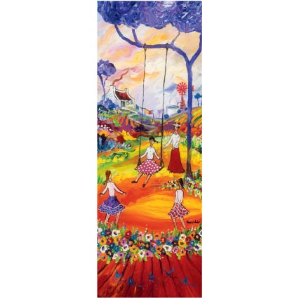Long 'The Girls Swinging' print