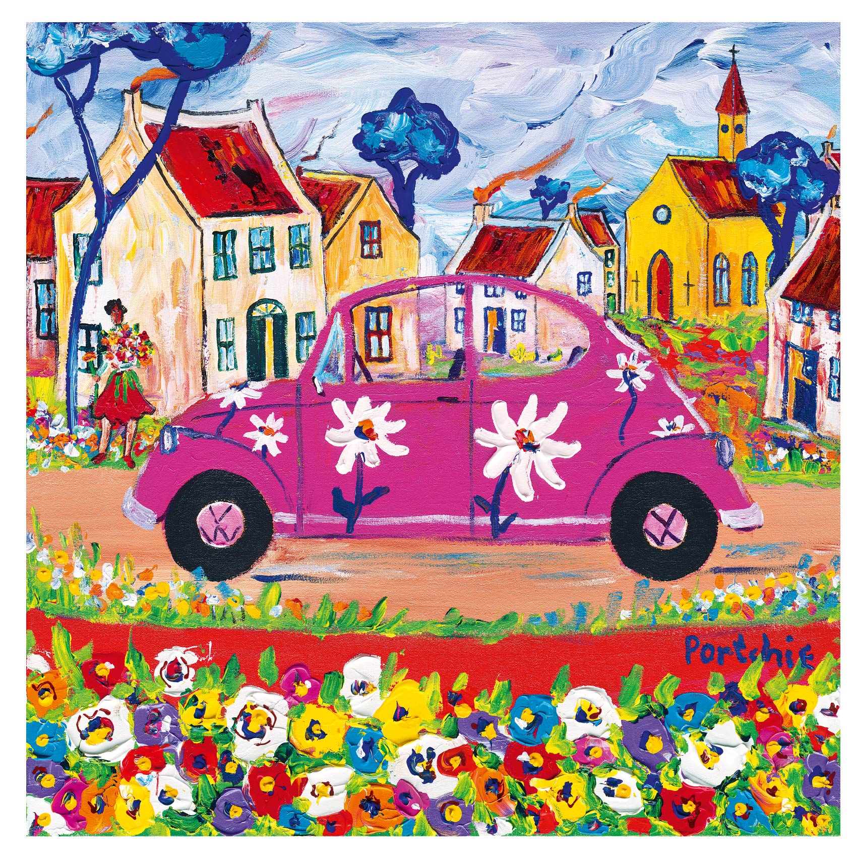 Large 'The City Girl' print