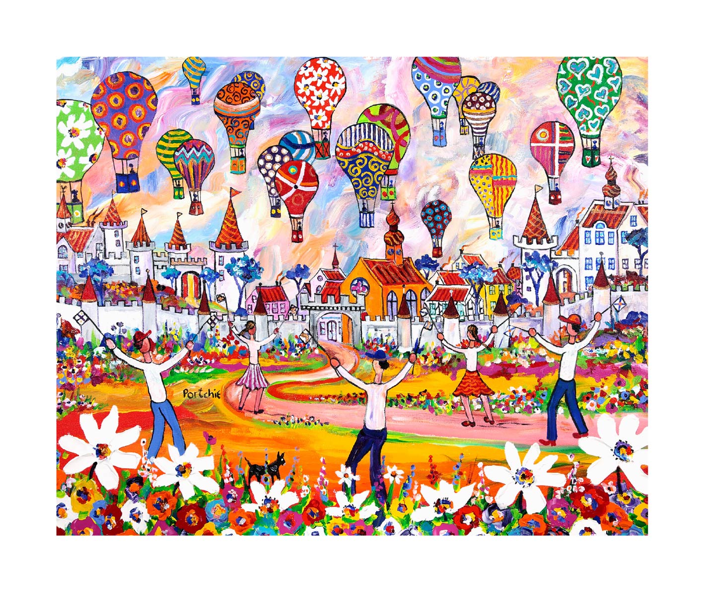 Medium rectangular 'Children's Festival at Dinkelsbuhl' print