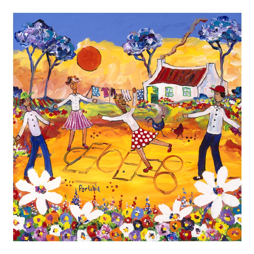 Small 'The Hopscotch Children' print