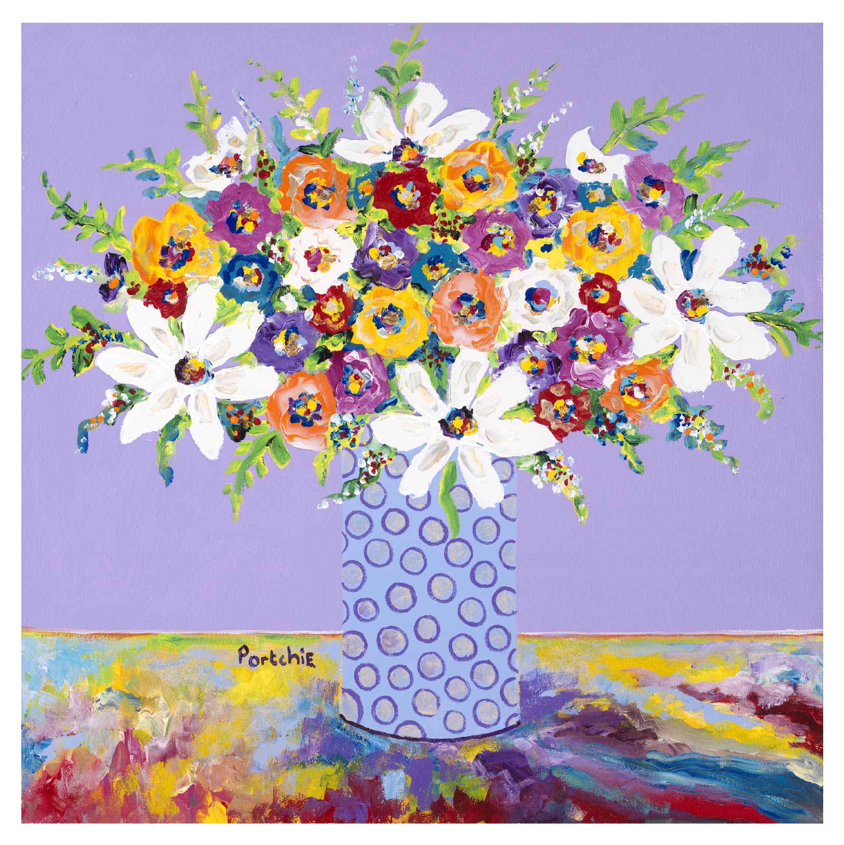 Large 'Flowers in a Purple Vase' print