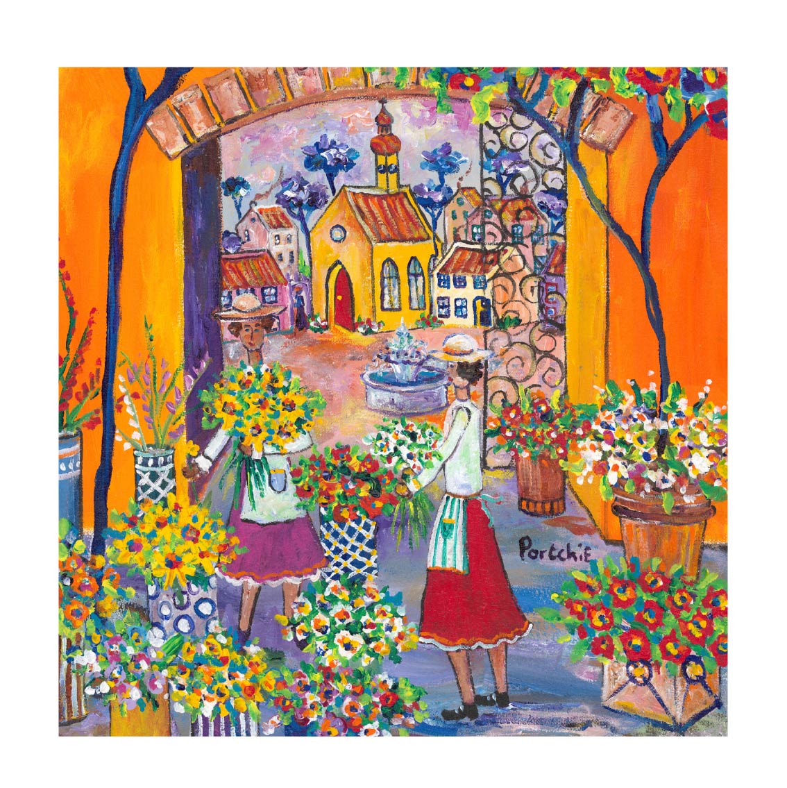 Medium 'The Flower Seller' print