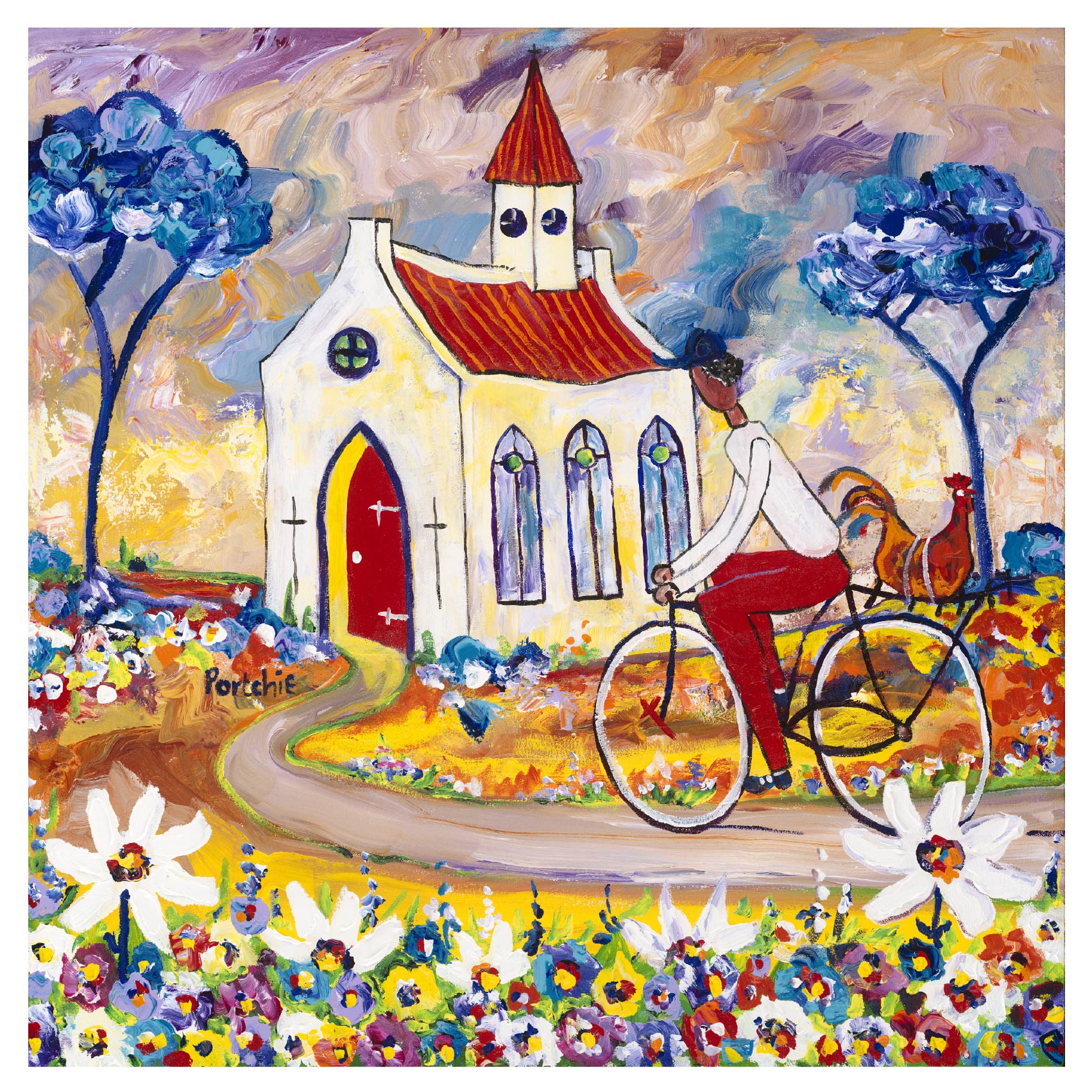 Large 'Chicken for the Lord' print