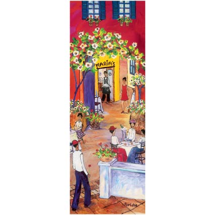 Long 'Dining at Maria's' print