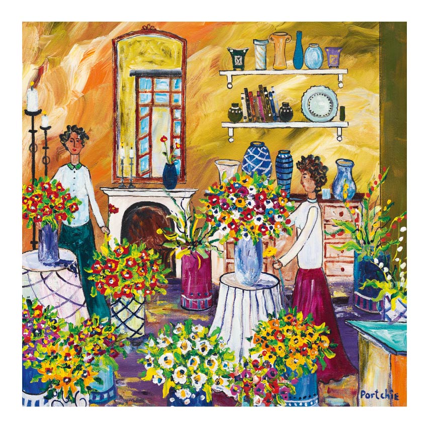 Small 'The Flower Sellers' print