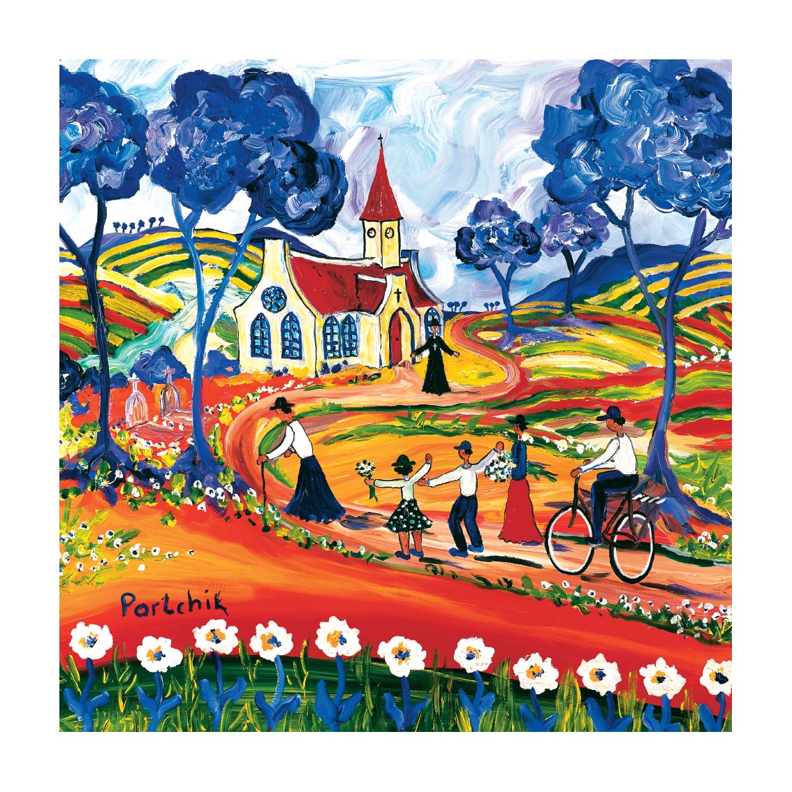 Medium 'The Church Goers' print