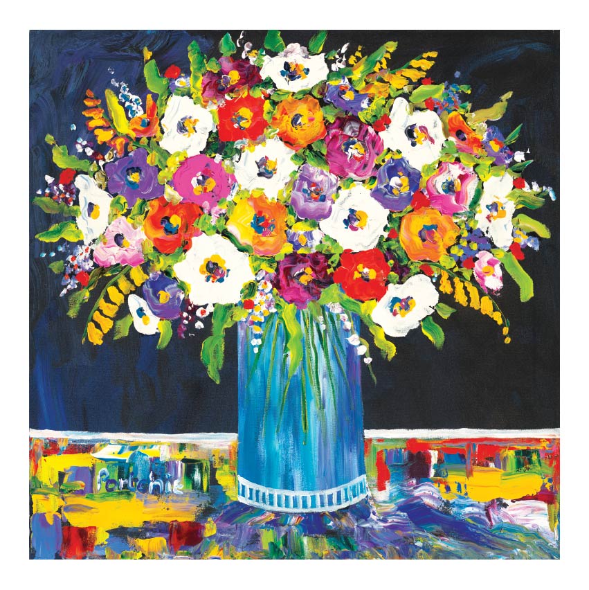 Small 'Flowers in a Blue Vase' print
