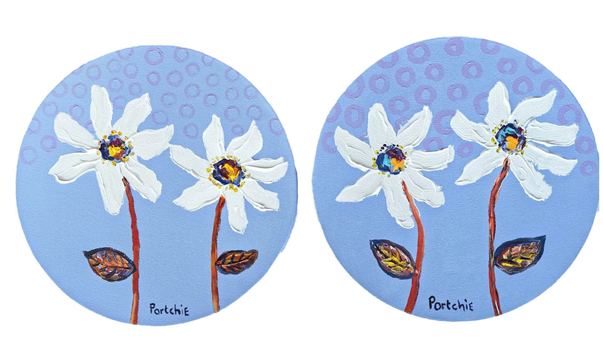 Set of happy Daisies