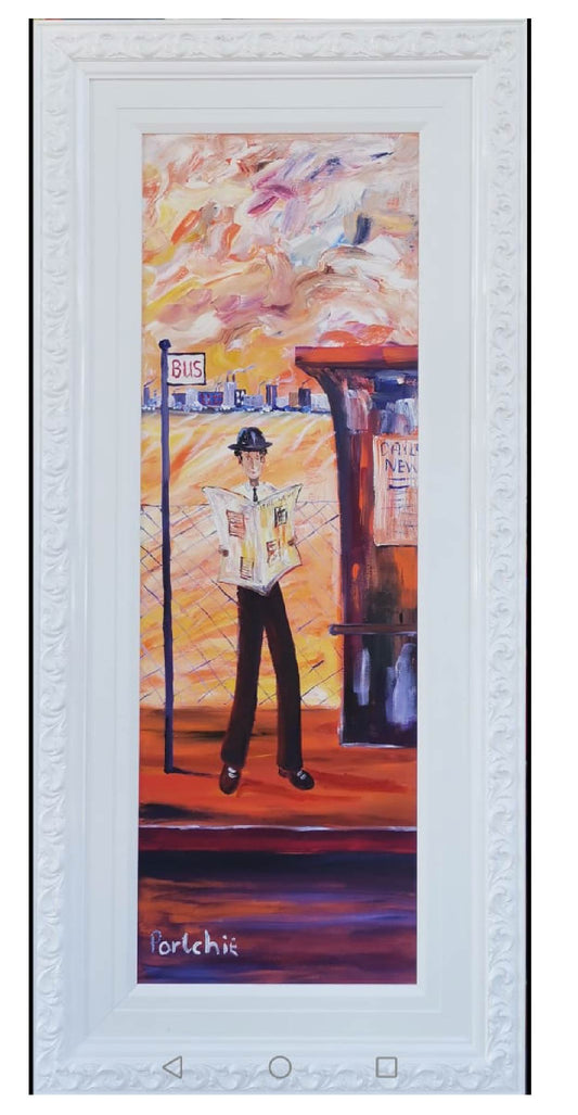 Reading the newspaper