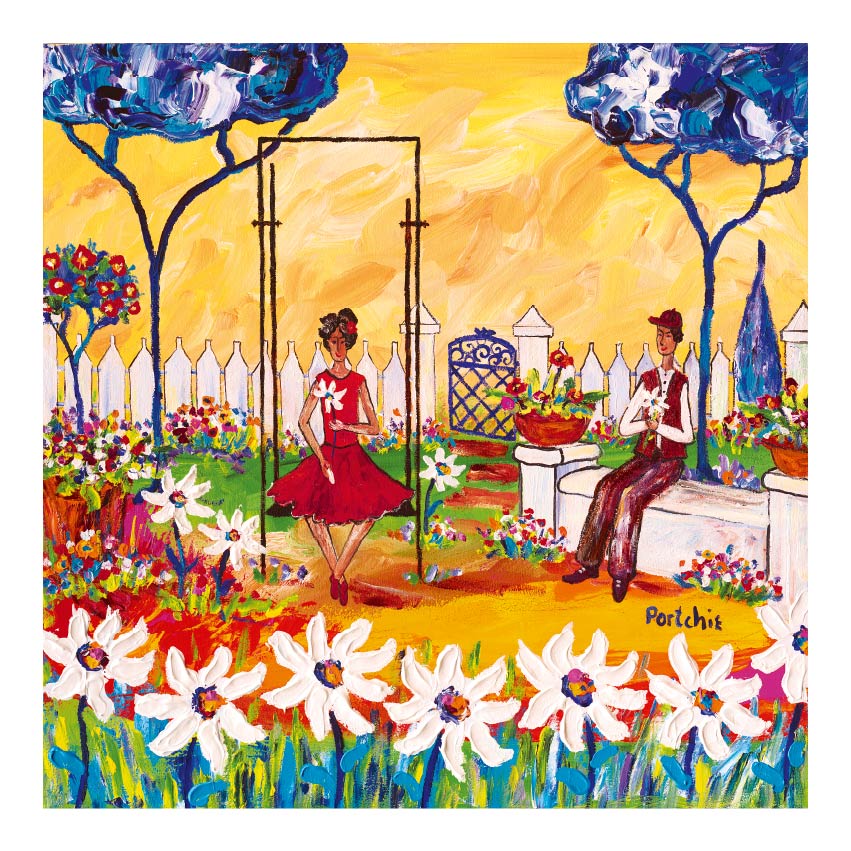 Small 'Love me, Love me not' print