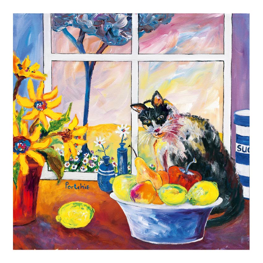 Small 'The Cat in the Window' print
