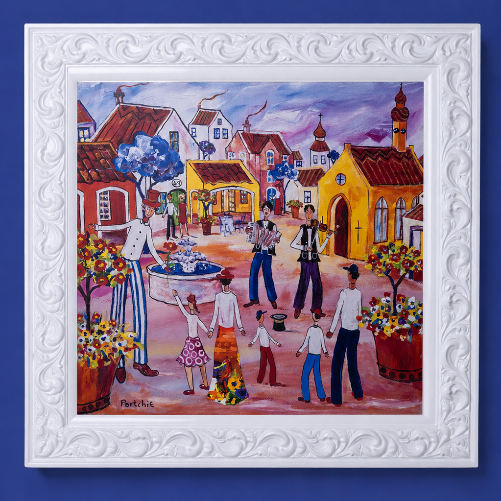 Textured Canvas "The Market