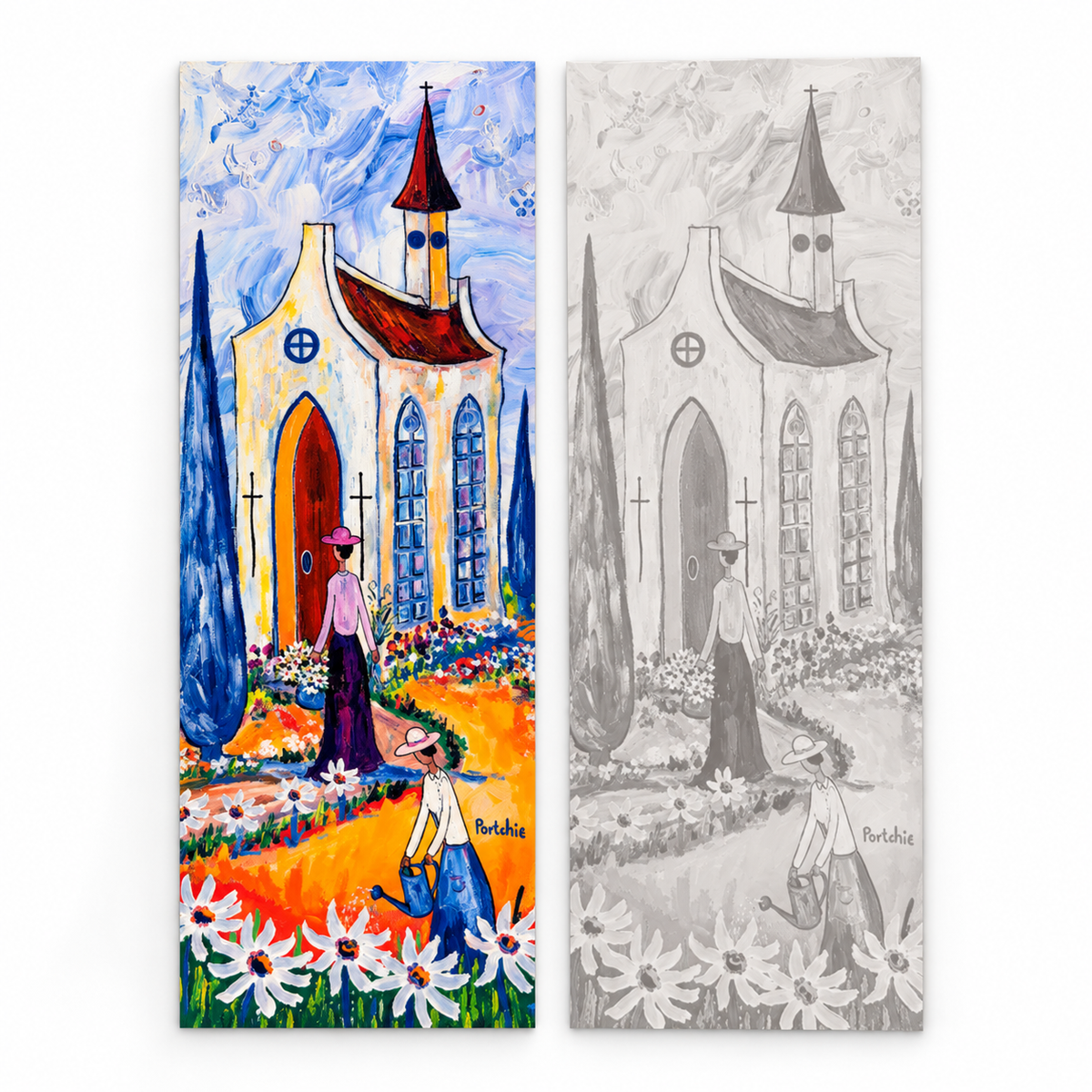 Portchie Bookmark - Mending The Church Garden
