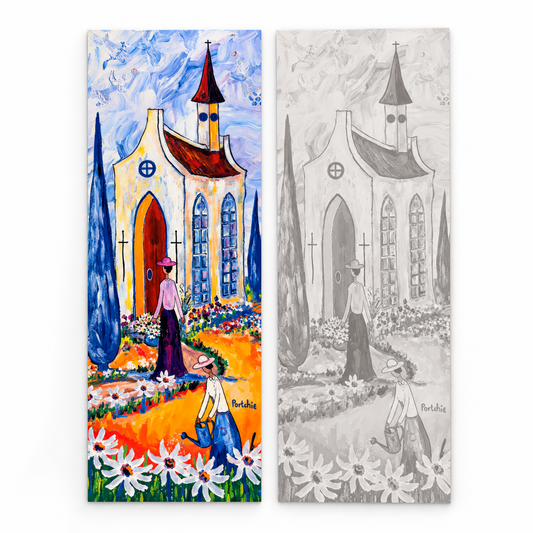 Portchie Bookmark - Mending The Church Garden