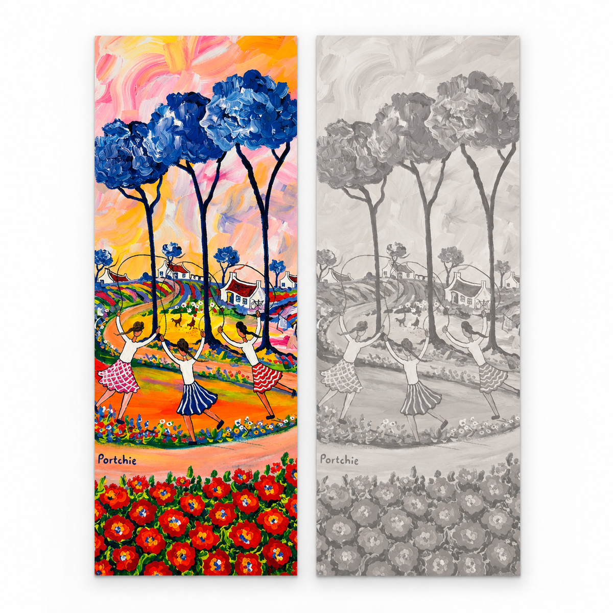 Portchie Bookmark - Girls Skipping
