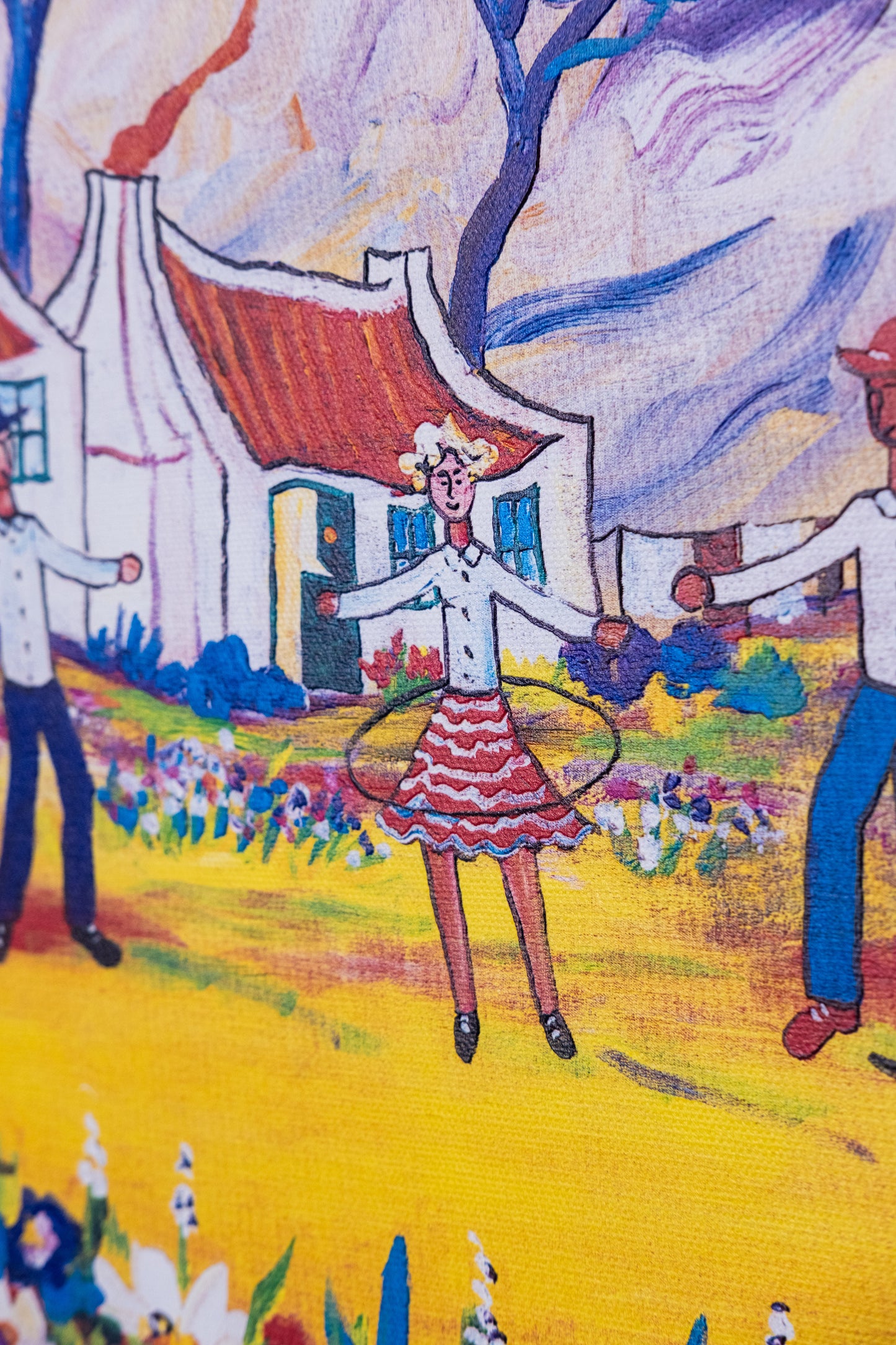 Textured Canvas "Hula Hoop In The Afternoon"