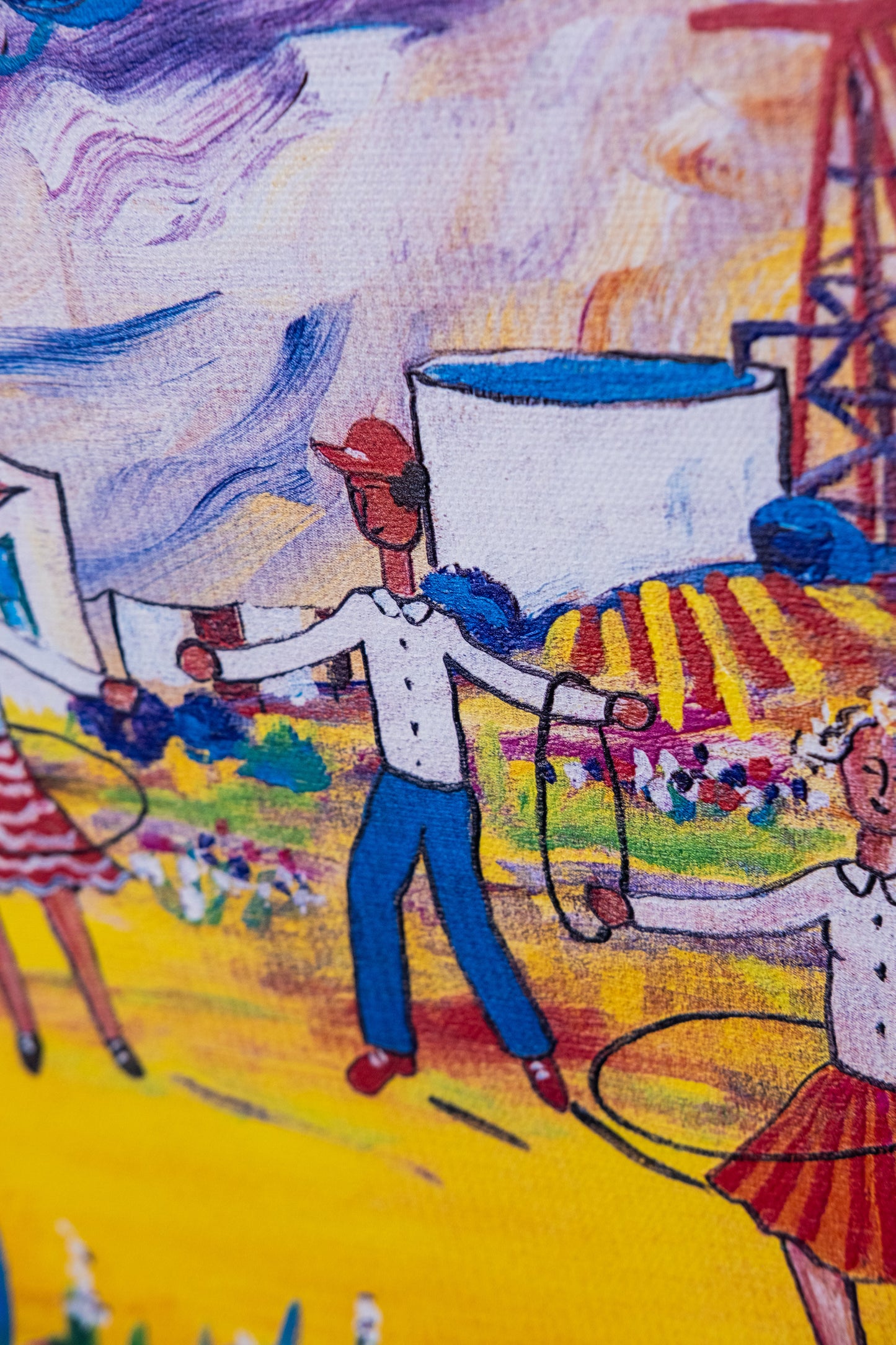 Textured Canvas "Hula Hoop In The Afternoon"