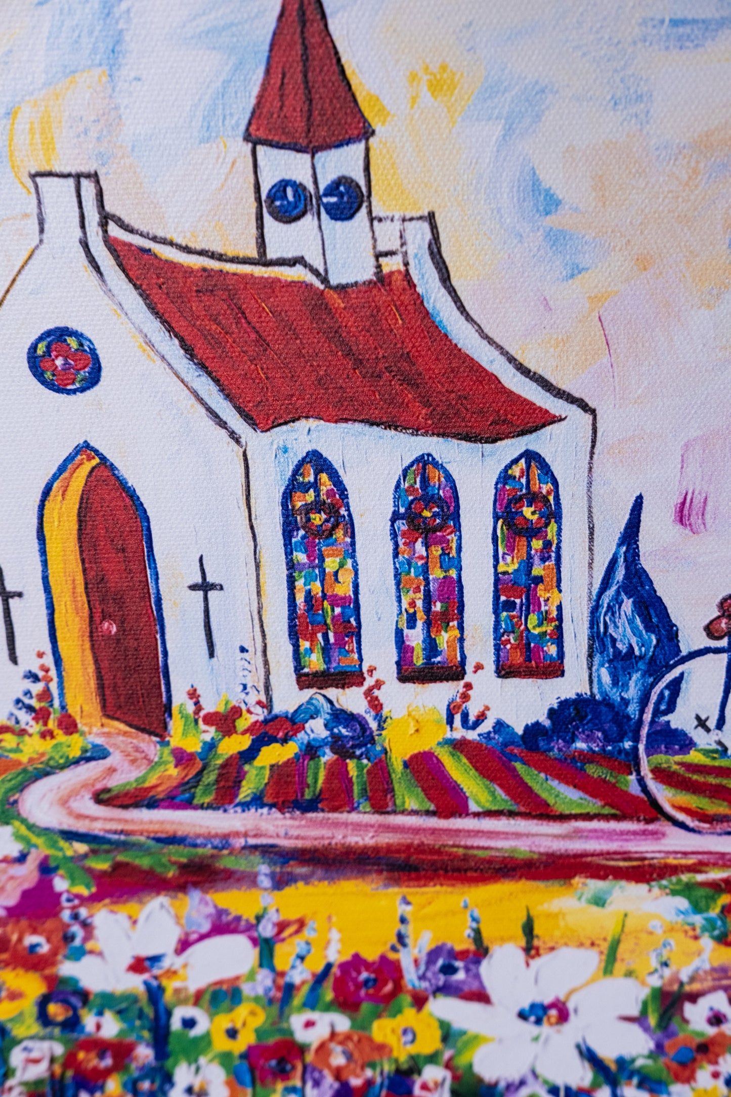Textured Canvas "Chickens For The Lord"