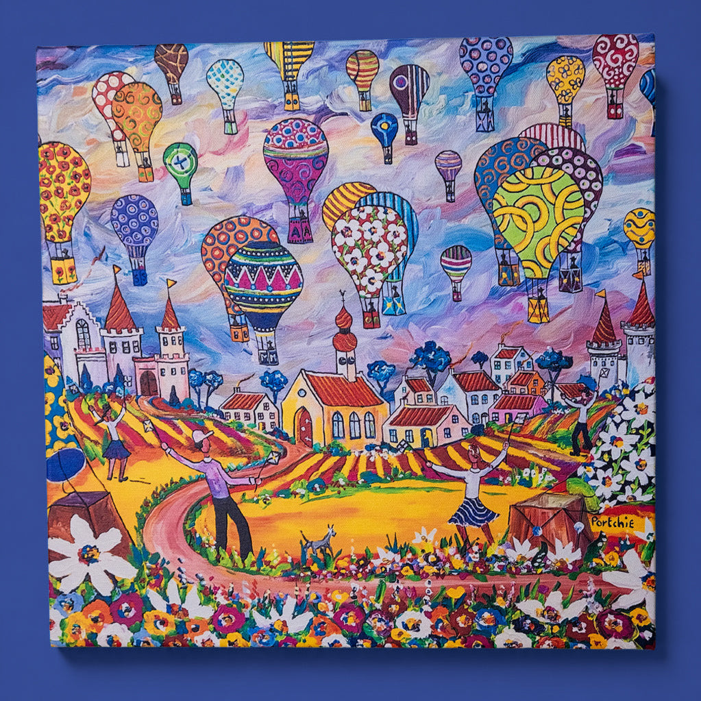 Textured Canvas "Hot Air Balloon"