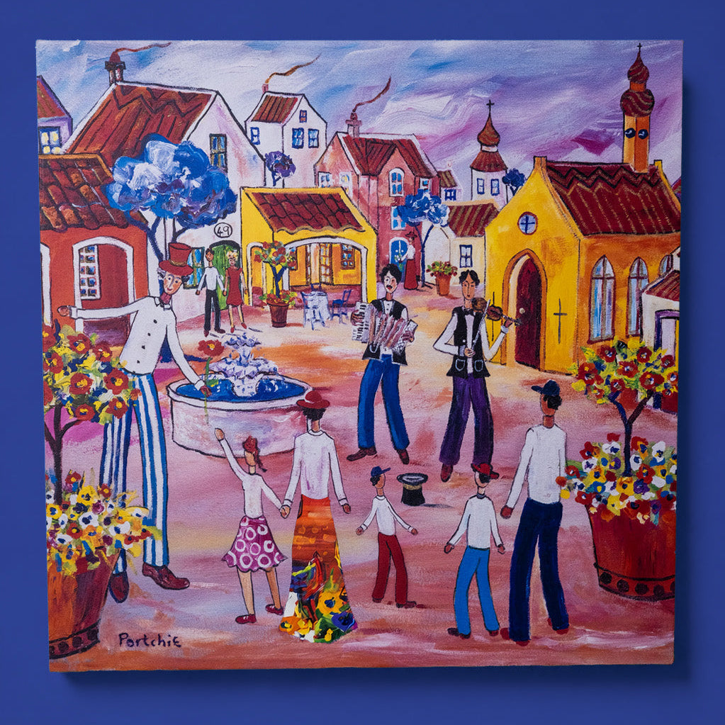 Textured Canvas "The Market