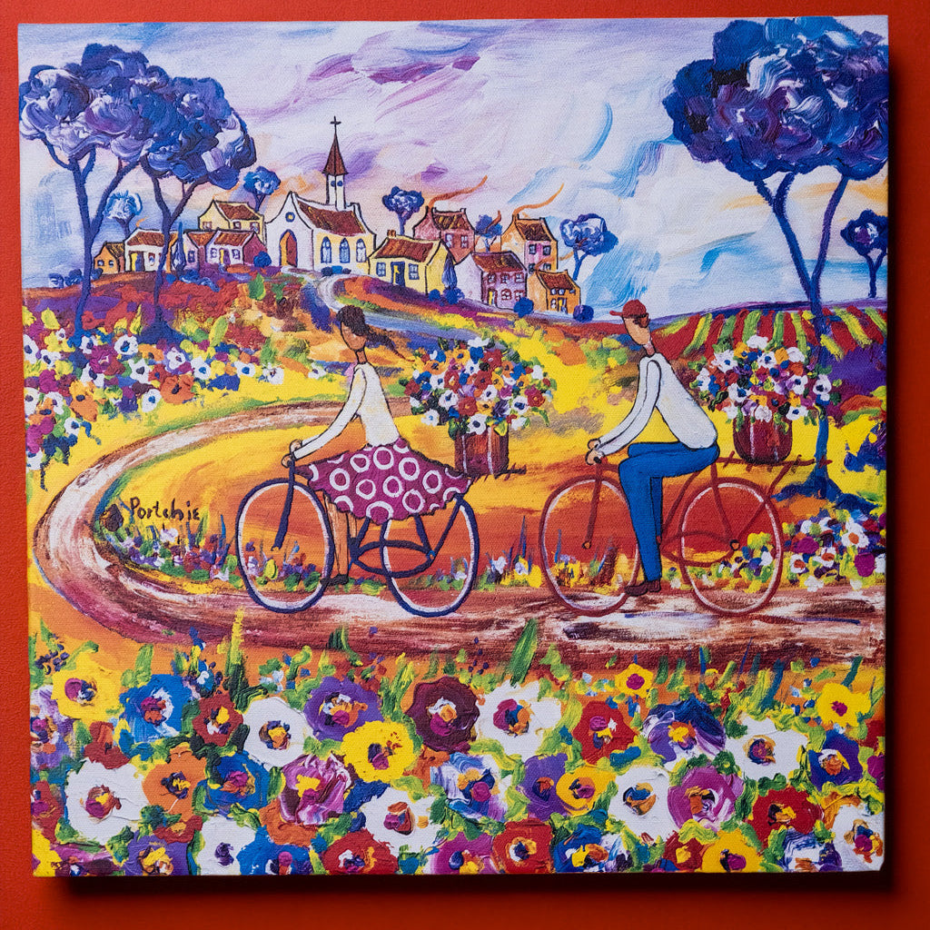 Textured Canvas "Flowers For Aunt Julieta"