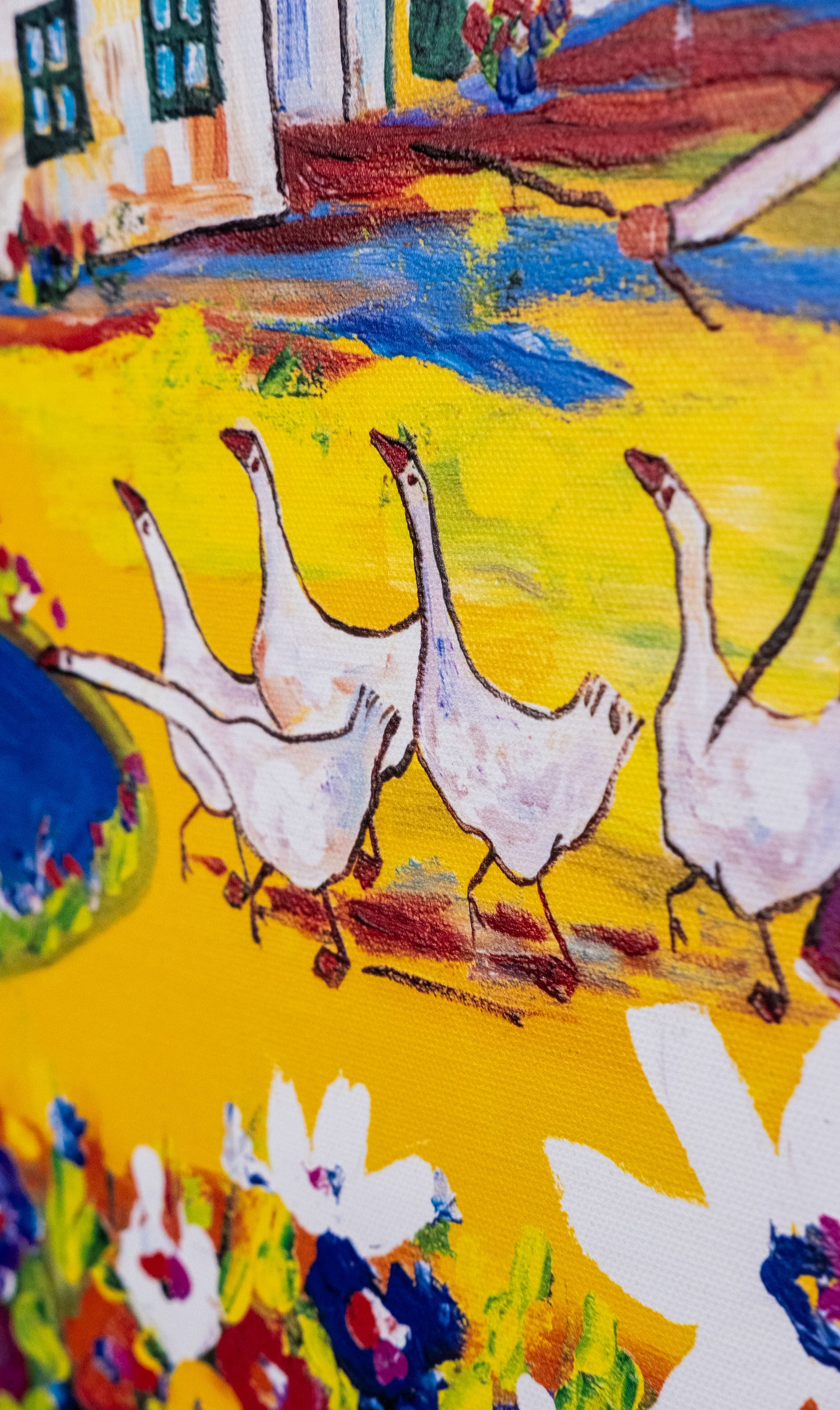 Textured Canvas "Geese"