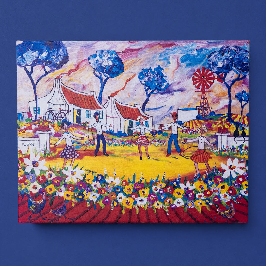 Textured Canvas "Hula Hoop In The Afternoon"