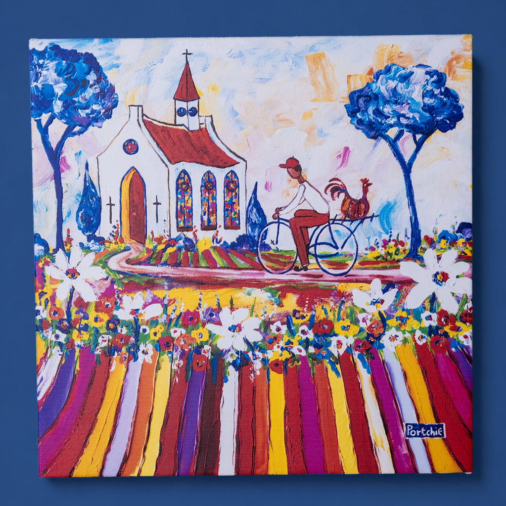 Textured Canvas "Chickens For The Lord"