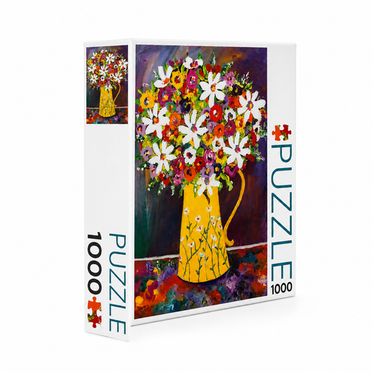 Puzzle - 1000 pcs Flowers in a Yellow Vase