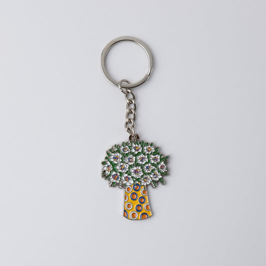 Key Ring - Flowers in a Yellow Fase