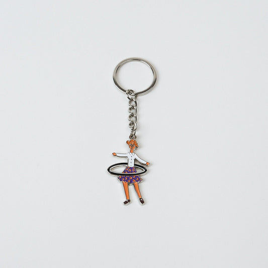Key Ring - Hula Hoop Girl