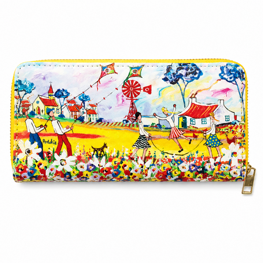 Large Purse - Kite Flyers and Girls Skipping