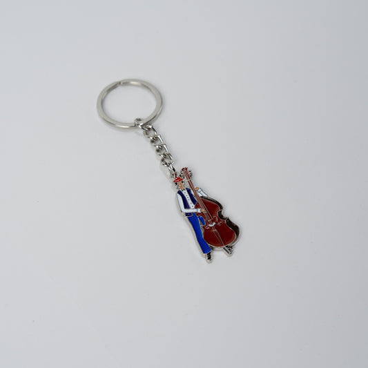 Cello Player Key Ring