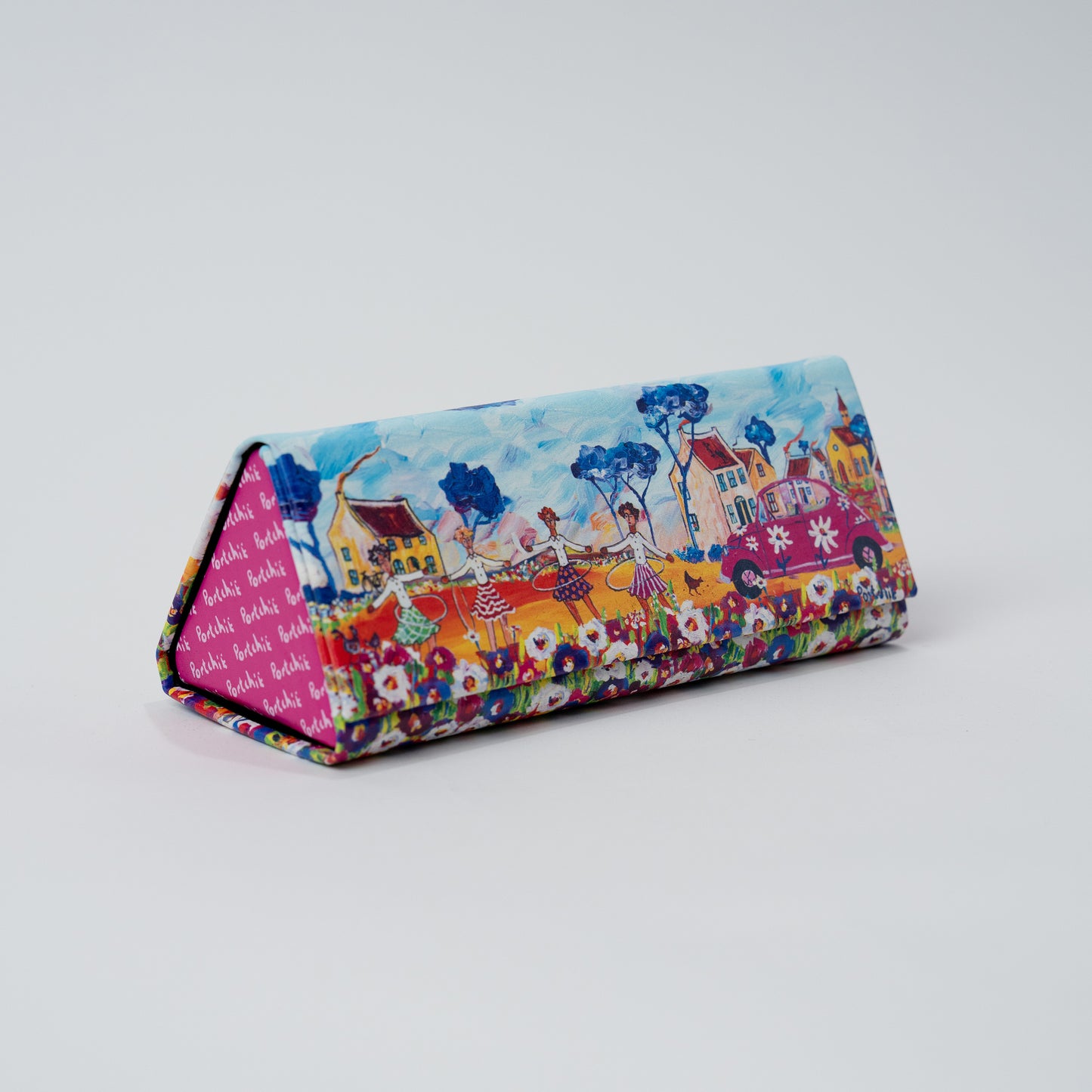 Pink Beetle Glasses Case