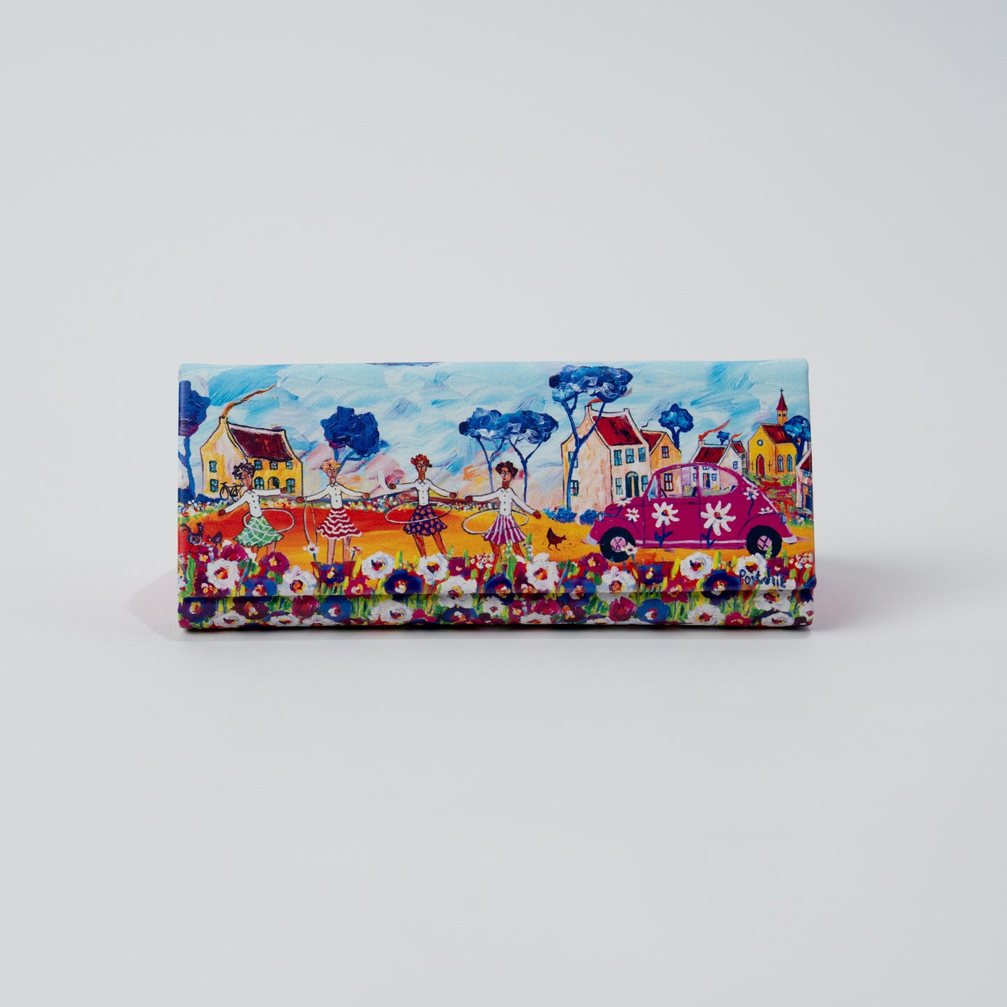 Pink Beetle Glasses Case