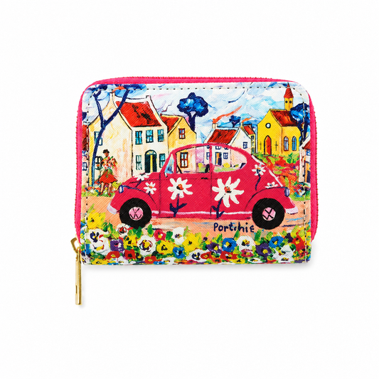 Small Purse - Pink Beetle