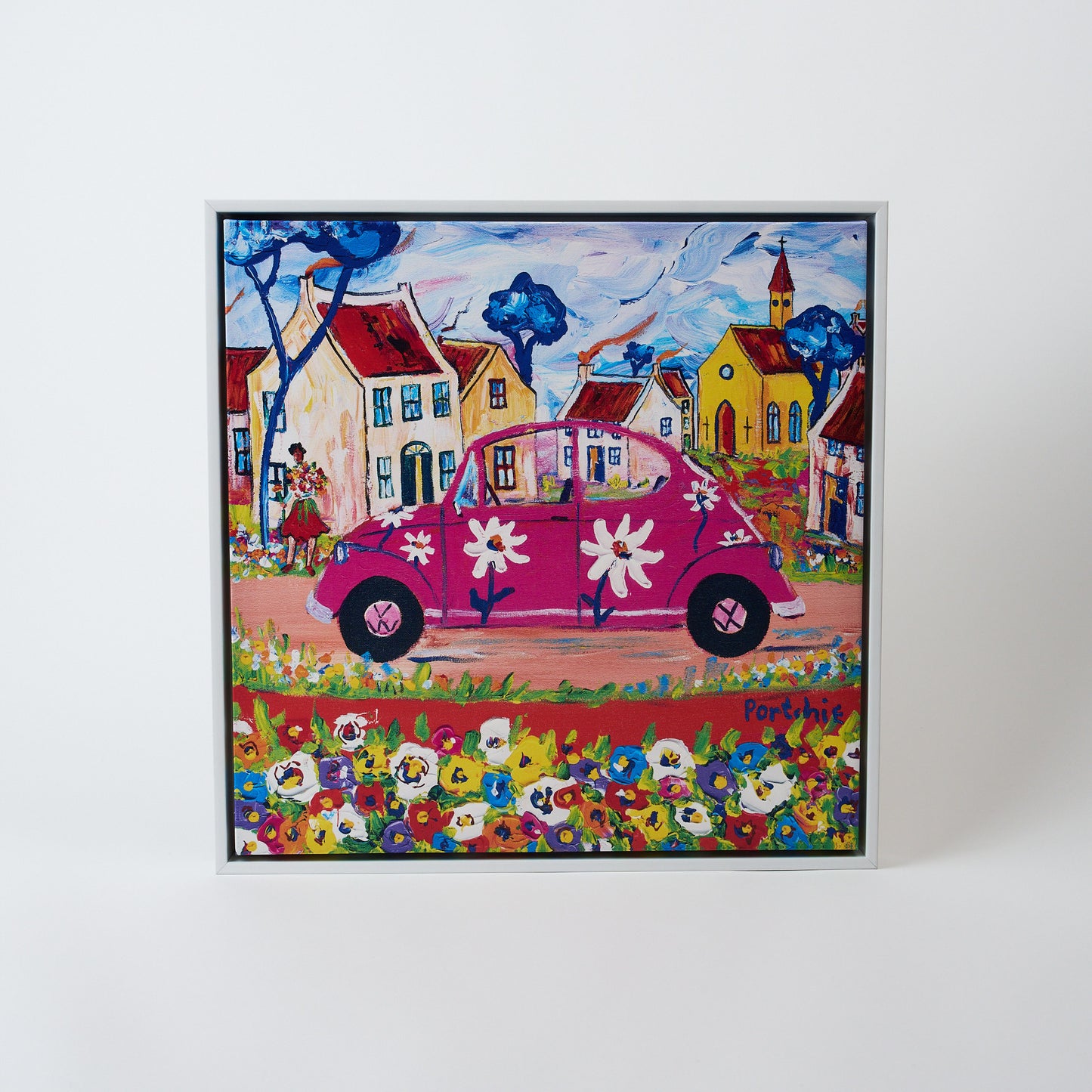 Canvas 'Pink Beetle' print