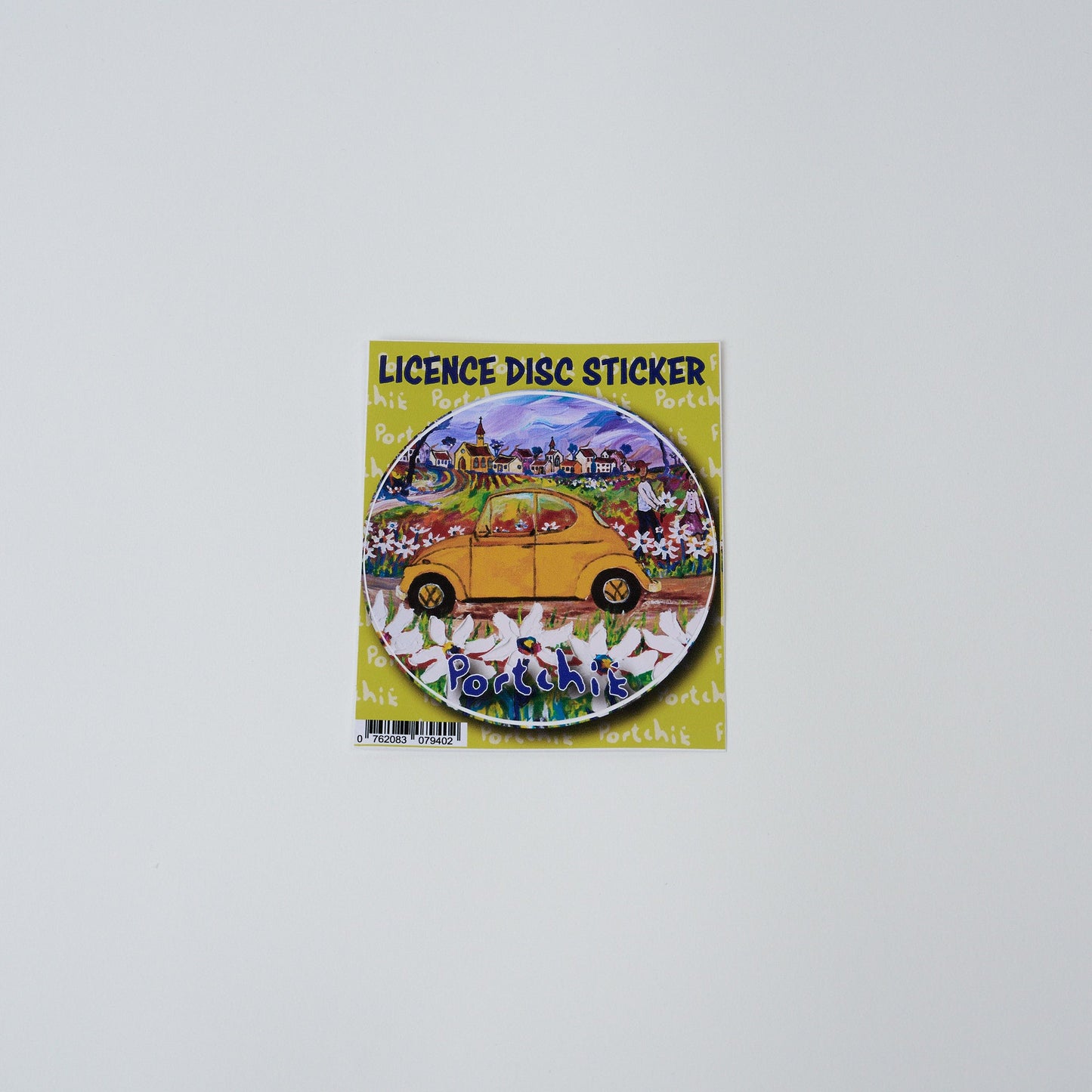 Yellow Beetle License Disc Stickers
