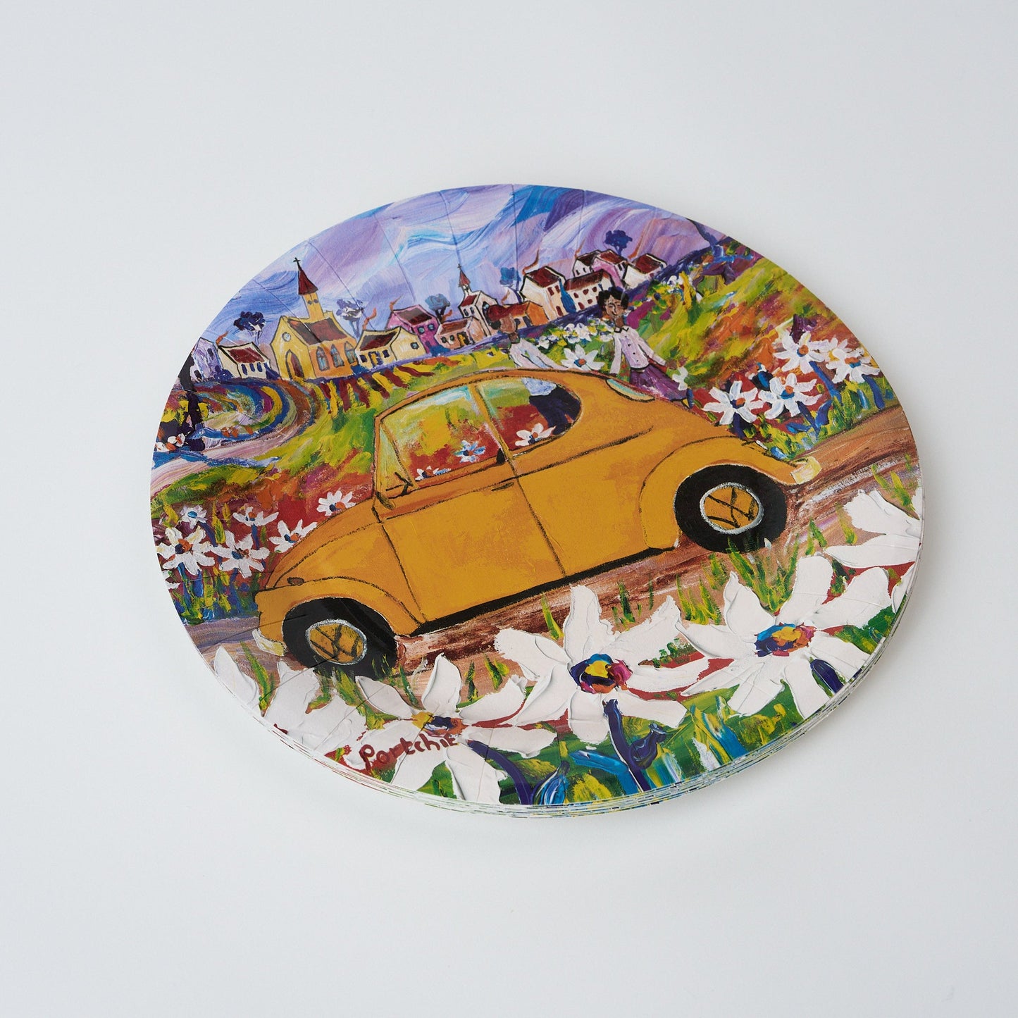 Yellow Beetle Paper Plates
